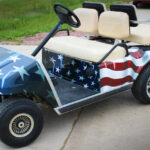 American Flag Golf Cart